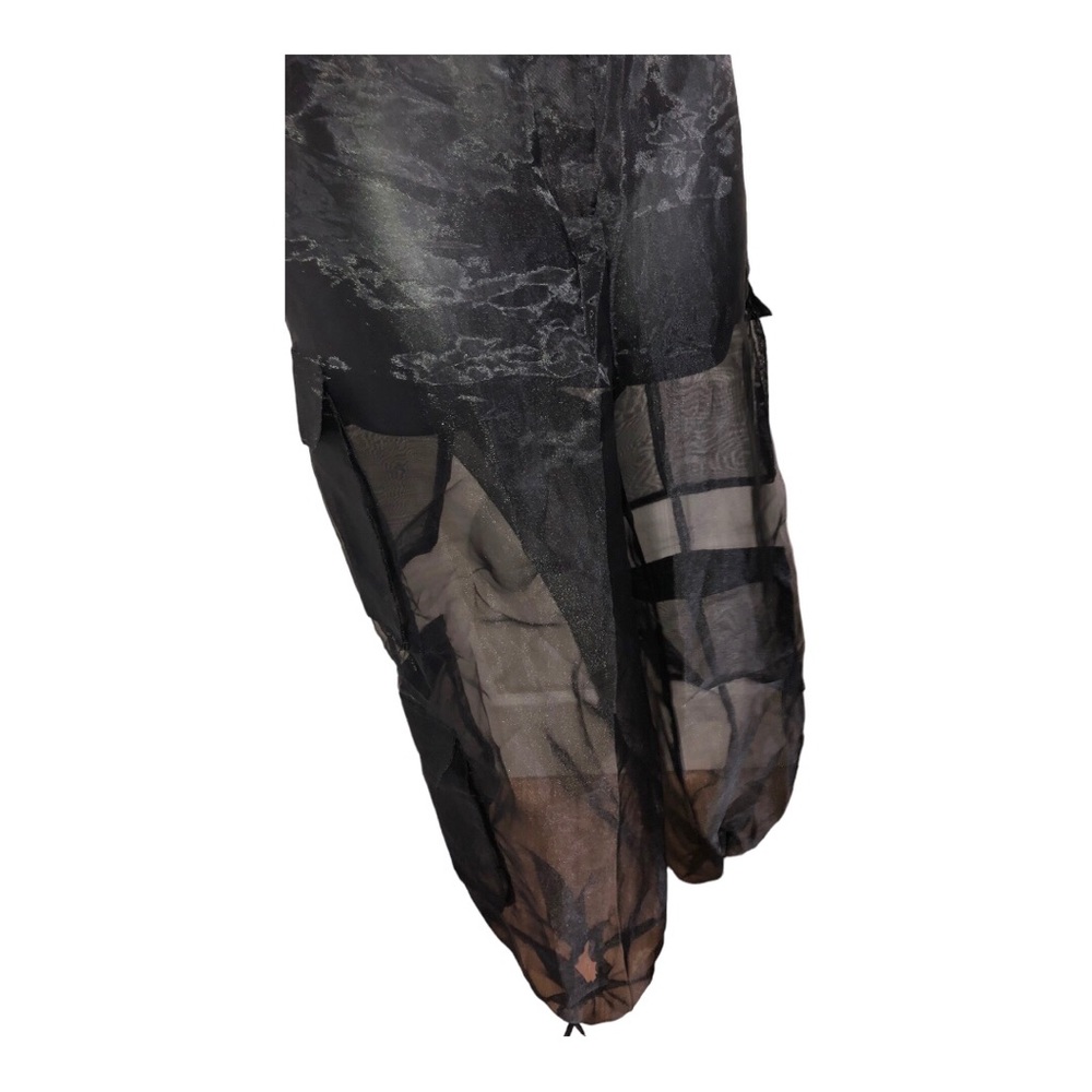 Sheer Black Cargo Harem Pants - Picture 10 of 16